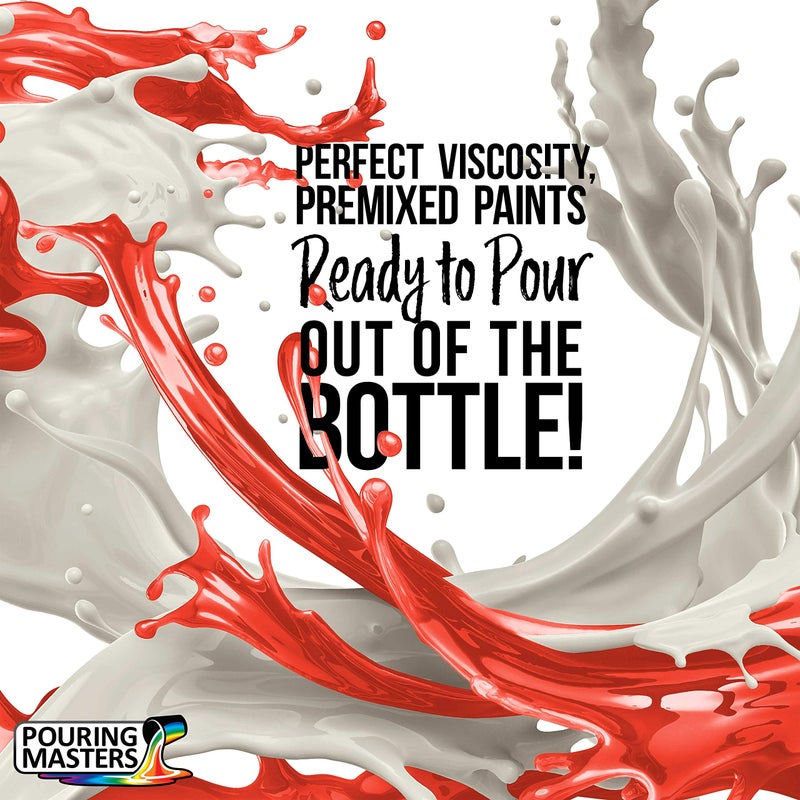 POURING MASTERS Hot Tamale Red Acrylic Ready to Pour Pouring Paint - Premium 8-Ounce Pre-Mixed Water-Based - for Canvas, Wood, Paper, Crafts, Tile, Rocks and More - Image 2